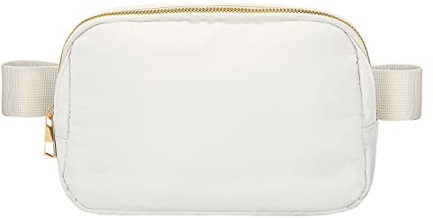 JASGOOD Gürteltasche für Damen und Herren, Umhängetasche, Bauchtasche, Hüfttasche mit verstellbarem Standardgurt zum Laufen, B-off White, Einheitsgröße, Basic Gürteltasche