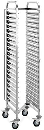 Royal Catering RCTW 20 GN 1/1B Tablettwagen 20 GN 1/1 oder 30 x GN 1/3 Einschübe Gastro Tablettwagen Stikkenwagen