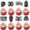 24 Stück Death to My 20s Cupcake Topper Glitter Rip 20s Cupcake Picks Death to My Twenties Beerdigung Kuchen Dekorationen für Rip to My 20s Youth 30th Birthday Party Supplies