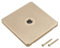 sourcing map TV Aerial Socket Wall Plate Outlet Single Gang Gold Tone PC 88mm x 86mm for Coaxial Cable Lead