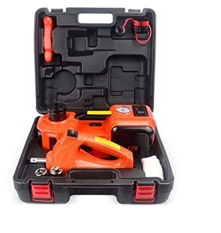 12V 5Ton Car Electric Tire Lifting Car Jacks Hydraulic Air Infatable Car Floor Jack with Impact Wrench And Tire Gauge Air Pump JIYAMI'EN EL