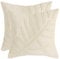 Tosleo 2er Set Kissenbezüge Blatt Stickerei 45 x 45 cm Blume Garten Baumwolle Dekorative Kissenhülle Zierkissenbezüge für Sofa Schlafzimmer Wohnzimmer Sofakissen Couchkissen