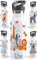 OWLBOOK® Kinder Edelstahl Trinkflasche mit Strohhalm 600 ml | Spülmaschinenfest & BPA Frei | Personalisierte Geschenke für Kinder zur Einschulung Geburtstag Schulanfang | Safari
