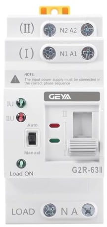 GEYA Minuscolo Interruttore di trasferimento automatico a doppia alimentazione Selettori elettrici Alimentazione ininterrotta su guida DIN(2Poli 25A AC220V)