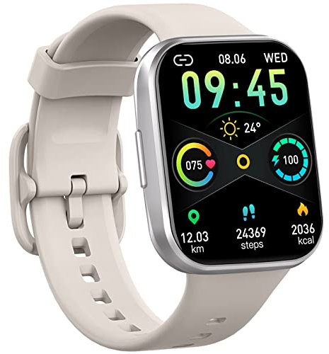 Smartwatch für Damen Herren, Fitnessuhr mit 1,69 Touchscreen Smart Watch, Fitness Tracker mit Pulsuhr Herzfrequenz Schlafmonitor Schrittzähler 25 Sportmodi, IP68 Wasserdicht Sportuhr für iOS Android