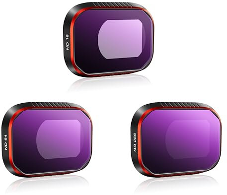 STARTRC Mini 4 Pro Filtri, set di filtri ND multistrato per DJI Mini 4 Pro Accessori Drone - 3-Pack Filtri ND16 ND64 ND256(Versione in Alluminio)
