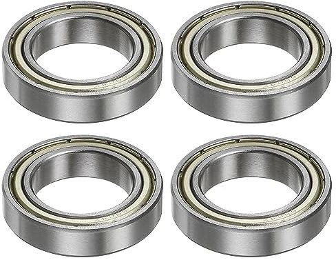 QUARKZMAN 4Stk 6804ZZ Kugellager Rillenkugellager Bearing Tief Rillenkugel Lager 20mm Bohrung 32mm AD 7mm Dick Chrom Stahl Doppel Abgeschirmt Lager für Motoren Pumpen Förderer