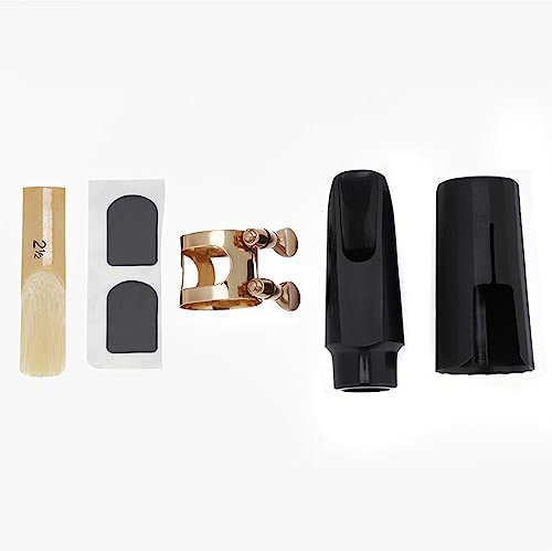 Bocchino per Sassofono Soprano in ABS con Cappuccio per Legatura, Fibbia in Metallo, Ance, Strumenti Musicali