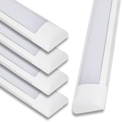 VZLED - Pantalla LED 36W Superficie Lineal, Luminaria 120 cm, Plafón Techo, Lámpara Cocina, Luz Blanca 4000K (Pack 5)