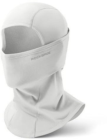 ROCKBROS Sturmhaube Herbst/Winter Thermo Balaclava für Outdoorsports Radfahren Skifahren Snowboard Reflektierend Winddicht Anti-Staub Atmungsaktiv Einheitsgröße für Damen Herren Weiß