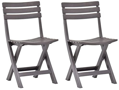 ULUYYUC Klappbare Gartenstühle, Angelstuhl Outdoor Sessel Relaxliege Loungesessel Geeignet für Schwimmbad Innenhof Speisesaal Strand 2 STK. Kunststoff Mokka