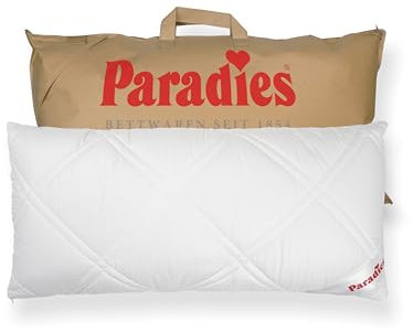 PARADIES Kopfkissen 40x80 cm mit versteppter Hülle - Softy Top Plus Bio, Öko-Tex 100 Klasse 1, medizinisch getestet, verstepptes Kissen mit Reißverschluss