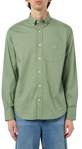 GANT Herren REG Classic POPLIN Shirt Hemd, Kalamata Green, 56