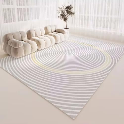 Teppich Kinder Zimmer Teppich Baby Spiel Teppich Grau Gelb Geometrisches Streifendesign Balkon Wohnzimmerteppich deko Zimmer Tumblr 100x160cm