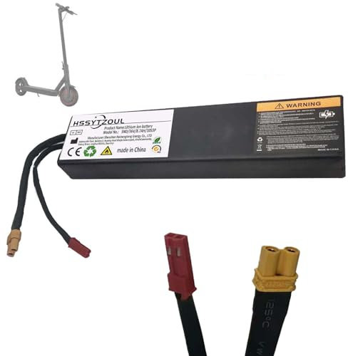 HSSYTZOUL 36V Scooter Électrique Batterie 7.5AH/7.8AH/8.7AH Scooter Batterie Scooter Électrique Remplacement Accessoire Remplacement Batterie pour Scooter Intégré,36v,6AH