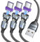 AUFU 18W Câble de Charge Magnétique USB C [1M/2M/2M], Câble Magnétique Plat 16PIN de USB A à USB C pour Galaxy S23/Tablette