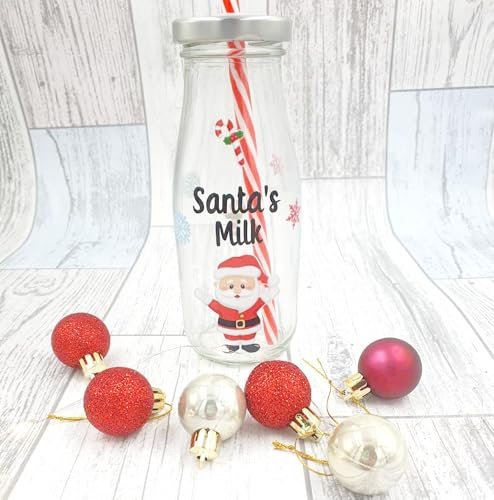 Santa's Milk Bottle - 300ml Glass Christmas Eve Bottle