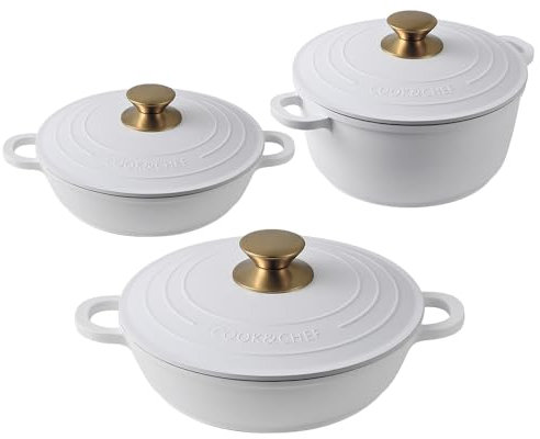 Bergner Batteria da cucina 6pz Serafino Zani in alluminio pressofuso - antiaderente, esterno lacca a base acqua, per induzione - Linea NIVIS