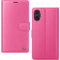 AIMOYU for iPhone 16 Case, Flip Wallet Leather Phone Case with [4 Card Slots] [Kickstand] [RFID Blocking] Magnetic Protective Shockproof Cover for iPhone 16 Phone Case - Peach Pink