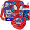 Get Trend Marvel Spidey Set Repas Enfant 3 Pièces Sac Isotherme avec Sangle Boîte à Goûter Gourde avec Paille 400ml Sans BPA École Pique nique (Spidey)