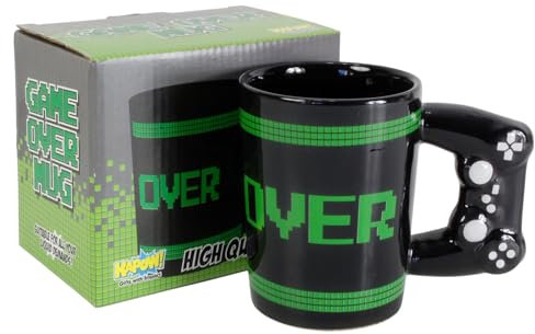 Kapow Gifts Gaming Mug - Game Over Controller Shaped Cup. Retro Gamer Console Gift Boxed.