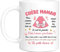 HALUMI Mug Message Pour Super Maman Tasse à Café Originale Future Maman Je T'aime Idée Cadeau Enceinte Annonce Grossesse Jumelles Fille Bébé Fête Des Mères Noël Femme Mug En Ceramique Bicolore 330 ML
