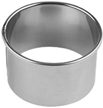 BommFu Runde Kuchenschneider Ringe, runder schneider - Backringe aus Edelstahl,Professioneller Teigstempel, wiederverwendbare Lebensmittelhandwerksvorräte für