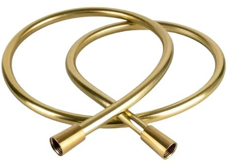 SEEHA 1 Tuyau de Douche en Or brossé, Souple et Robuste, résistant à la Chaleur, Brillant, Accessoire for Chauffe-Eau, raccord Universel(1.5m)