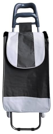 Michelino 38 L Einkaufswagen Trolley fahrbare Einkaufstasche Einkaufstrolley (schwarz)