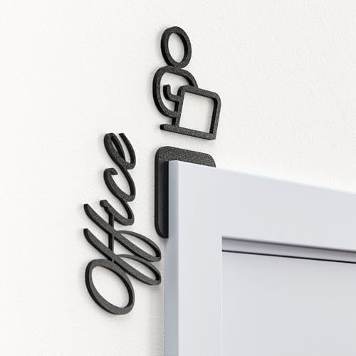 Modernes Tür Rahmen Schild Office | Beschriftung Office | Selbstklebend | Wanddeko für Firmen und Arbeitsräume