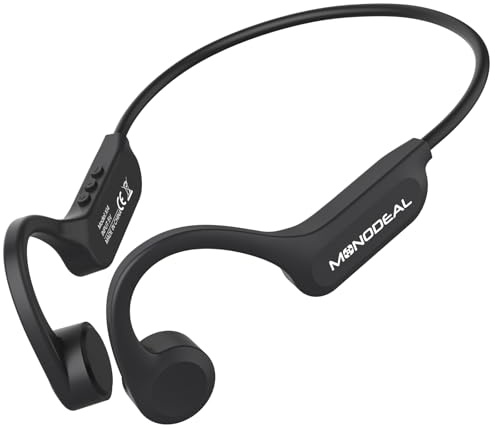 Casque Conduction Osseuse Bluetooth 5.3 pour Course Fitness, Port Type-C | IPX6 étanche, 27g ultra-léger, Confort Open-Ear, pour Course Cyclisme Fitness, Charge Type-C