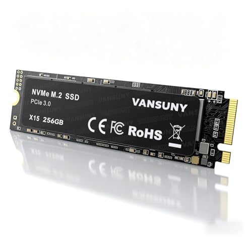 Vansuny SSD 256 Go M.2 SSD NVMe SSD interne SSD 256 Go M.2 2280 PCIe TLC jusqu'à 2800 Mo/s en lecture 2300 Mo/s en écriture pour mettre à niveau PC de jeu