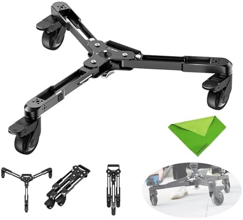 YC Onion Pineta Monopod Dolly for Pineta Pro Carbon Fiber Monopod Only | Extensible 3/8” Screw, Quick Release Knob, 360°Rotation Silent Swivel Casters for Live Streaming, Interview, Indoor Shot
