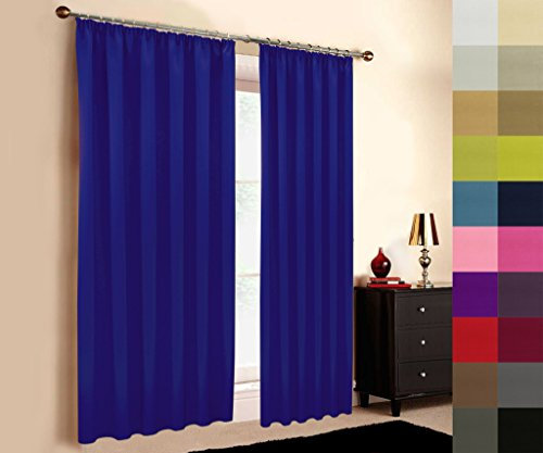 Sun World Verdunkelungsvorhang nach Maß, Gardinen nach Maß, Maßanfertigung, Vorhang nach Maß, Universalband, Faltenband, Mitternachtsblau (Höhe: 120cm x Breite: 145cm)