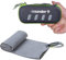 4Monster Mikrofaser-Handtuch, Reisehandtuch, Campinghandtuch, schnell trocknend, weich, leicht, geeignet für Fitnessstudio, Strand, Schwimmen, Rucksackreisen und mehr (Grau, Größe M (61 x 121,9 cm)