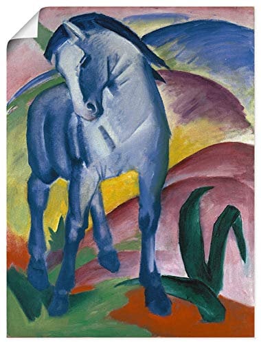 ARTland Poster Kunstdruck Wandposter Bild ohne Rahmen 60x80 cm Landschaften Berge Tiere Blaues Pferd 1911 Expressionismus Franz Marc T7UX