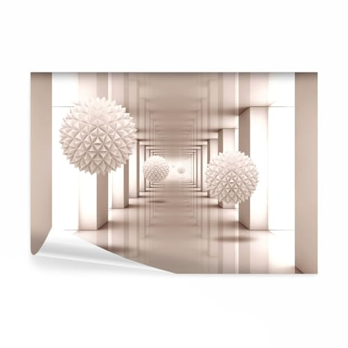 decomonkey Fototapete 3d Effekt Abstrakt, 400x280 cm, XL, Architektur | Kugeln, Vlies, Schlafzimmer, Wohnzimmer, Design, Tapete, Fototapeten, Tapeten, Wandtapete, Vliestapete, moderne, Wandbild