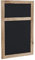 Werbetafel HWC-C51, Wandtafel Kreidetafel, 55x34x2cm, Holz Shabby-Look Vintage - naturbraun