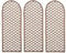 Selections Pack of 3 Willow Trellis Framed Panel with Curved Top (120 x 45 Centimetre)