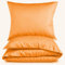 Carpe Sonno Mako Satin Bettwäsche 155 x 220 cm Curry Orange - Hotelbettwäsche aus 100% Baumwolle robuster Reißverschluss - Hotel Bettgarnitur Set 2teilig Bettzeug mit 1 Kopfkissenbezug 80 x 80 cm