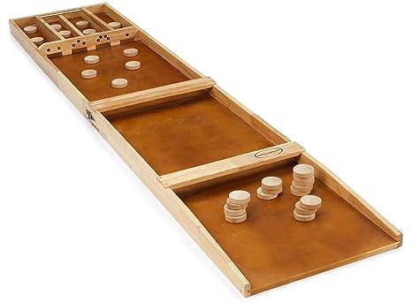 Gamesson Unisex-Tischspiel, holländisches Shuffle, Braun, 200 cm