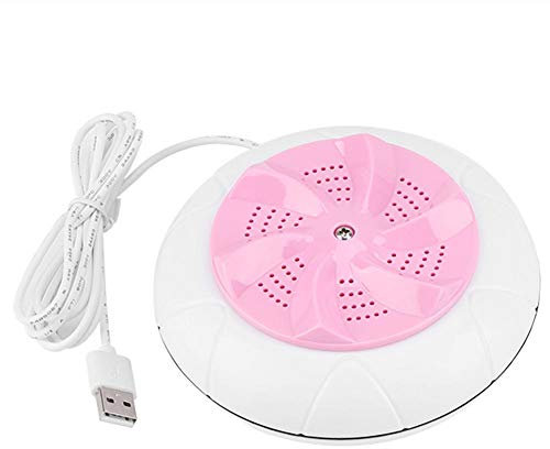 MAGT Waschmaschine, Tragbare Mini-Ultraschall-Waschmaschine Travel Wäschewaschmaschine Reiniger Reinigungswerkzeug für Wohnheime(Rosa)