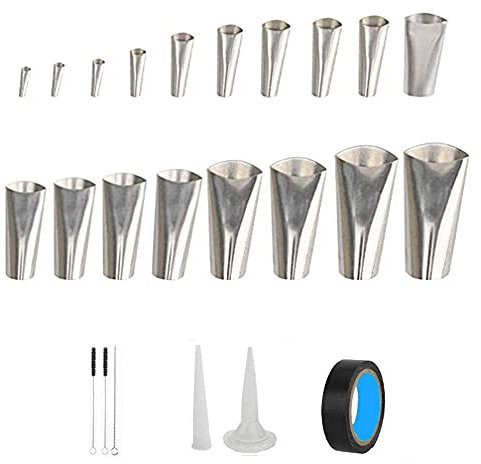 24 Stück Edelstahl Dichtungsdüse, Perfekter Dichtungsfinisher, Fugenwerkzeug für Silikon Ecke,edelstahl fugenversiegelung düse, Dichtmittel-Finishing-Tool-Kit Für Das Badezimmerfenster In Der Küche