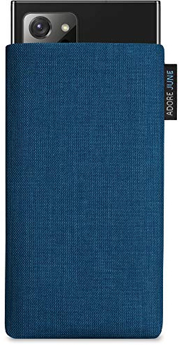 Adore June Classic Ozean-Blau Tasche kompatibel mit Galaxy Note 20 Ultra Handytasche aus widerstandsfähigem Cordura Stoff mit Display Reinigungs-Effekt, Made in Europe