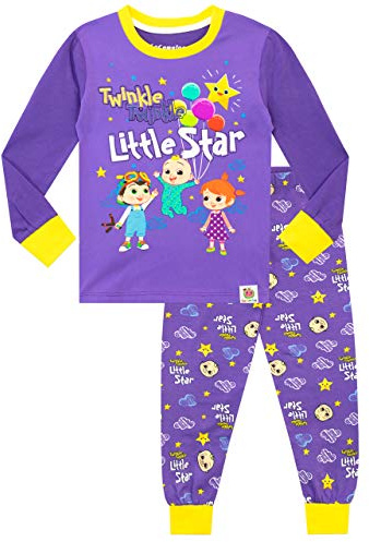 CoComelon Schlafanzung | Gute Passform Schlafanzug Mädchen | JJ Und YoYo Pyjama Mädchen | Schlafanzug Kinder, Schlanke Passform