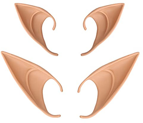 ASTER 2 Paar Elfenohren Elf Ears Fairy Ears Kostümball Cosplay Party Dress Up Cosplay Maskerade Zubehör Elfen Ohren Damen für Halloween Kostüm Weihnachtsfeier Elfen Vampirohren Elfenkostüm