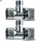 BricoLoco Robinet de vidange d'eau - Robinet d'équerre femelle - Fermeture à sphère - En laiton chromé - Robinet pour lavabo, citerne, lave-linge, lave-vaisselle, pour tuyaux, H 1/2 - M 3/8 (femelle,