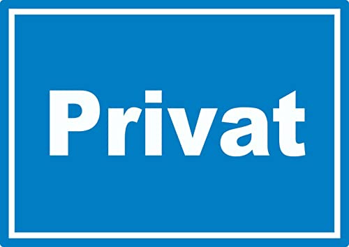 Privat Aufkleber weiß-blau A5 (148x210mm)