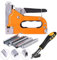 Staple Gun Manual Nail Gun Stapler with 600 Nails Set Heavy Duty Staple Gun Stapling Machine for DIY Wood Decoration,Cable, Fabric, Wall, Furniture