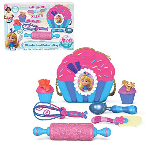 Disney Junior Alice's Wonderland,Juego de bolsas de panadería con accesorios de cocina de juguete, juguetes oficiales para niños a partir de 3 años, regalos y regalos por Just Play